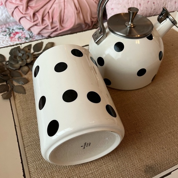 kate spade Kitchen Kate Spade Lenox Deco Dot Tea Kettle And Utensil